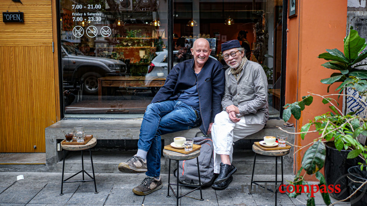 Coffee with Nguyen Qui Duc in Hanoi